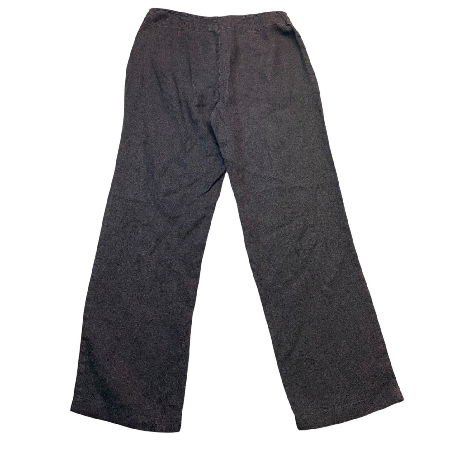 Vintage Eileen Fisher Linen Pants Women’s XS Black Straight Leg Minimalist