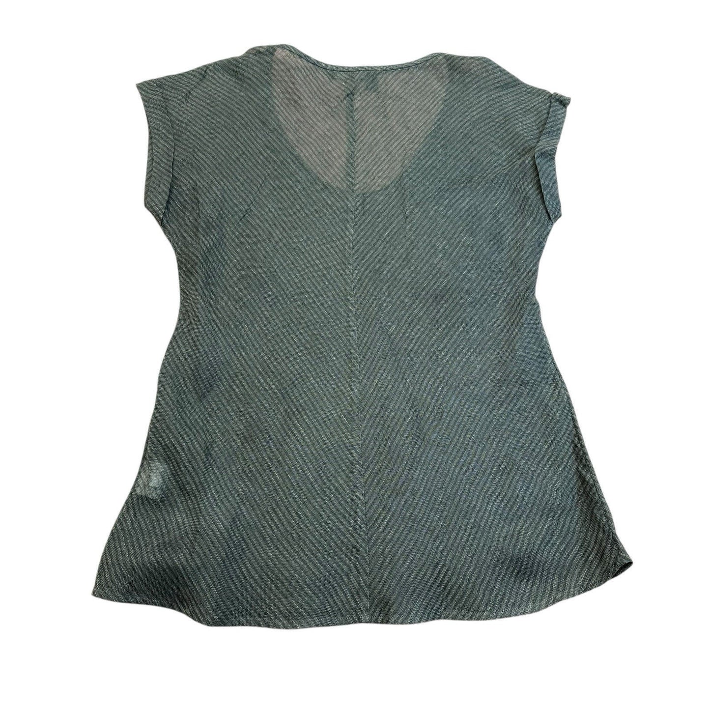 Eileen Fisher Wool Blend Sleeveless Tunic Women's T-Shirt Gray Chevron XS