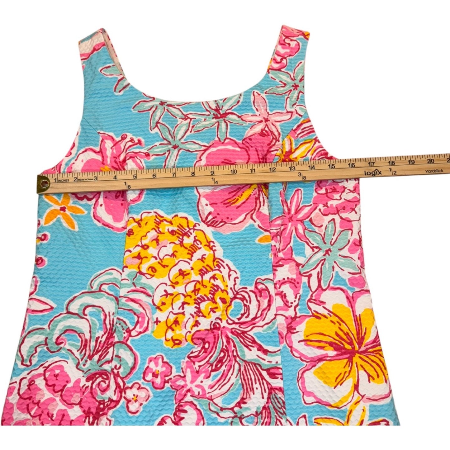 Lilly Pulitzer Women's Size 6 Sleeveless Pull-On A-Line Floral Dress 100% Cotton