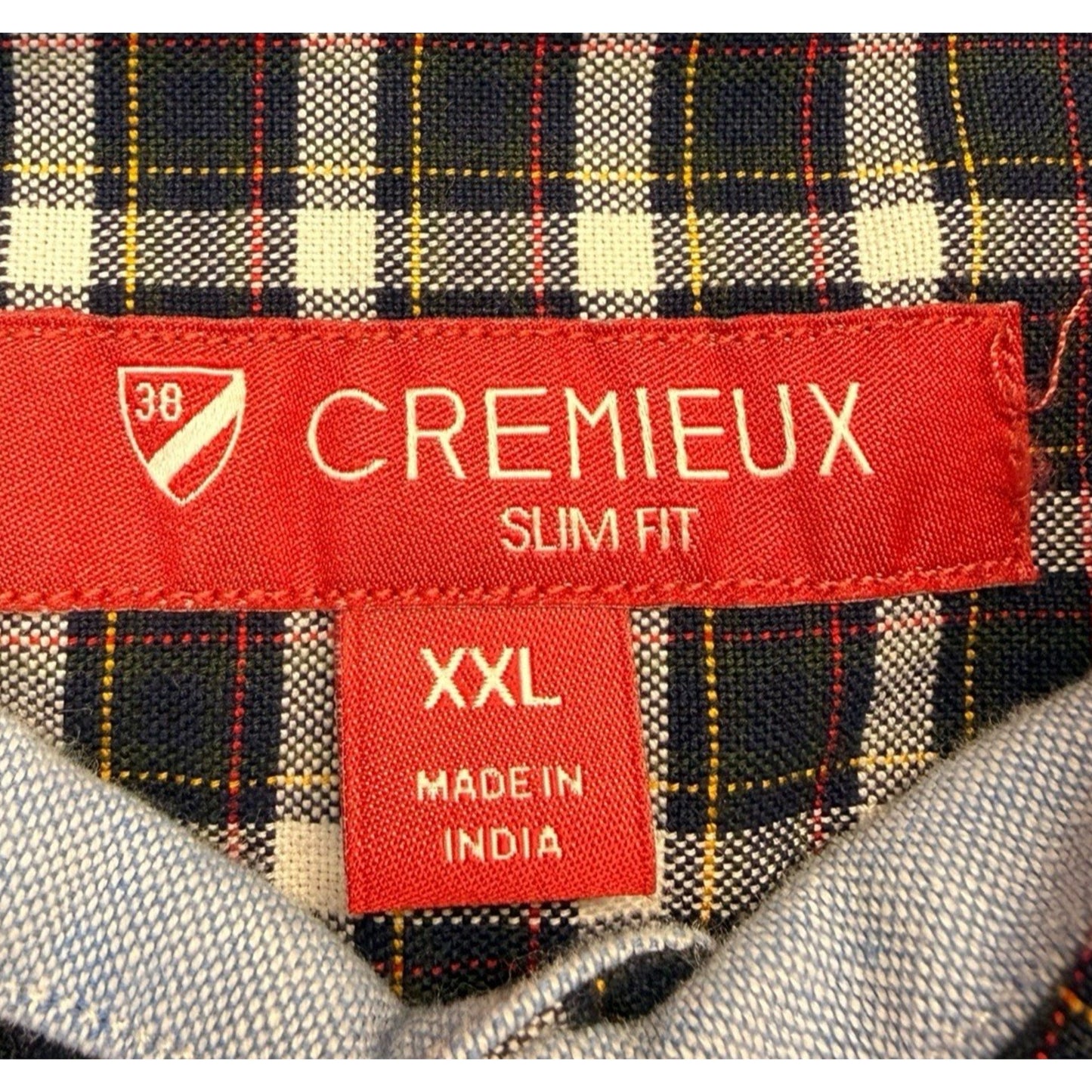 Cremieux Men’s Button Down Shirt XXL Slim Fit NWT Black White Plaid Long Sleeve