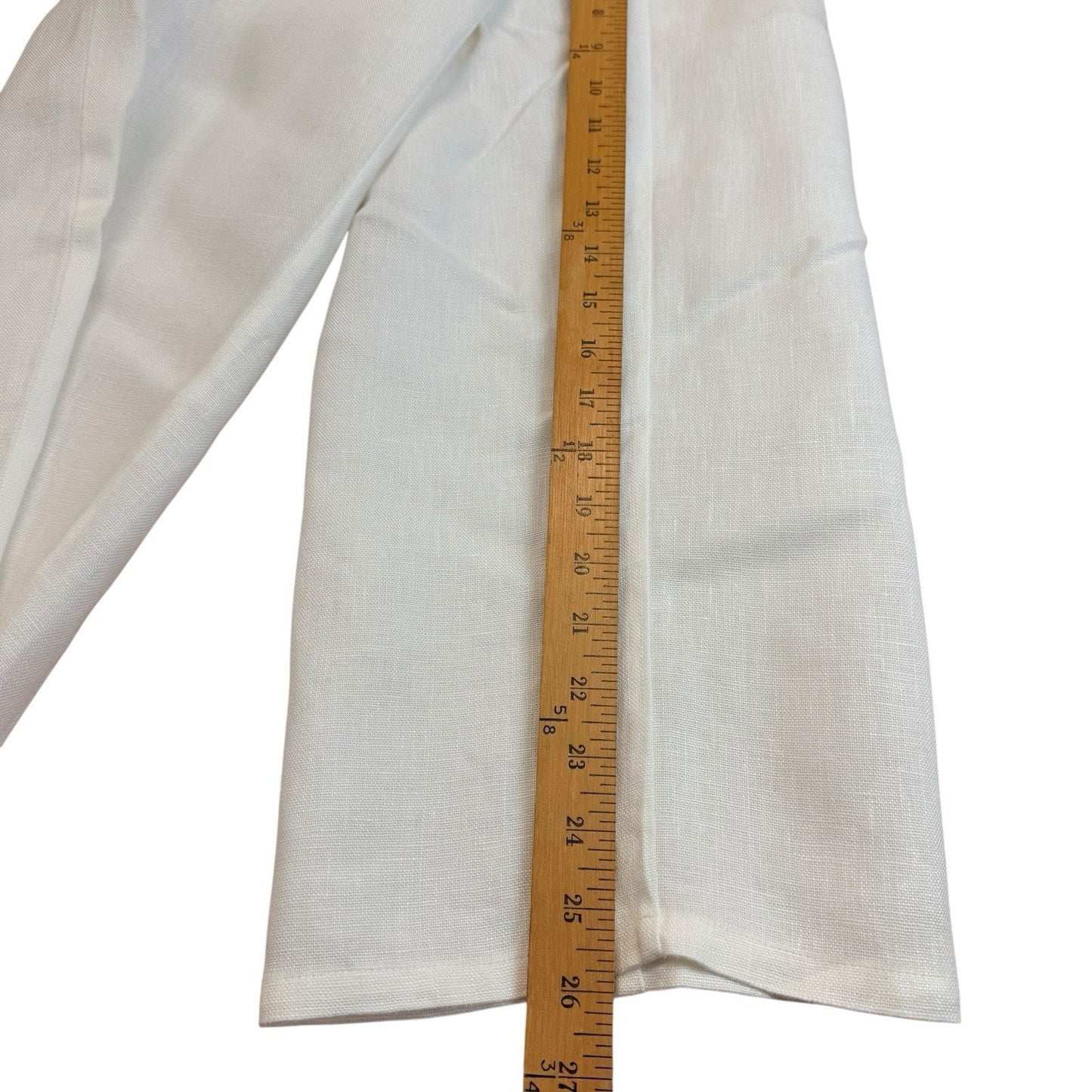 Vintage Eileen Fisher Linen Pants Women’s XXS TP White Elastic Waist 90s