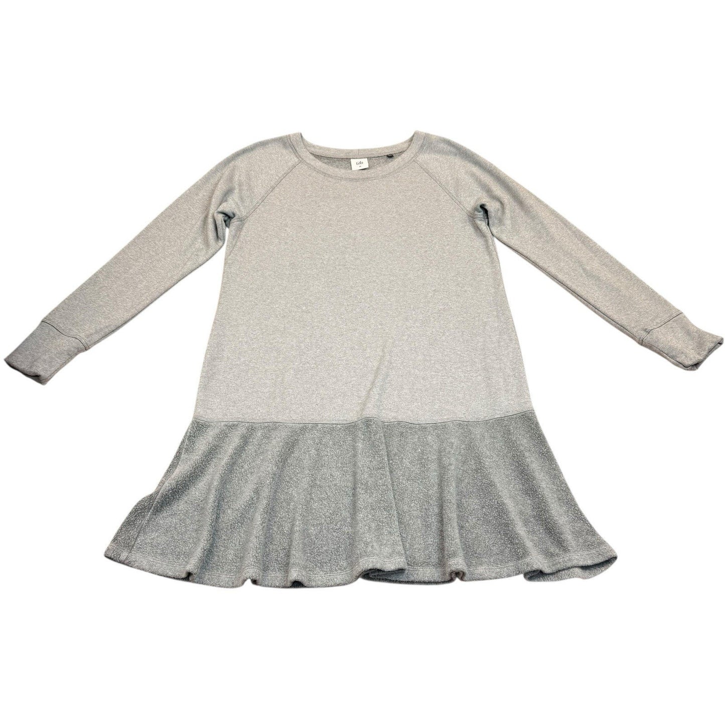 Cabi Gray Knit Ruffle Hem Tunic Dress Size M Women's