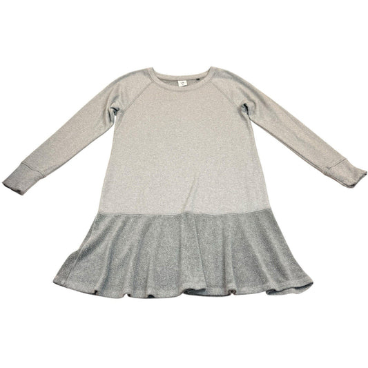 Cabi Gray Knit Ruffle Hem Tunic Dress Size M Women's