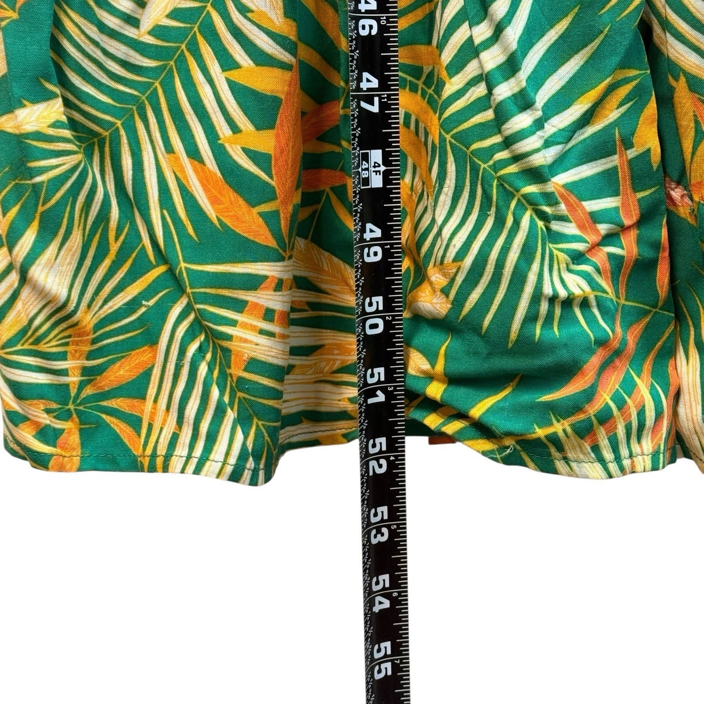 Betsey Johnson Tropical Palm Maxi Dress Smocked Size M Women's