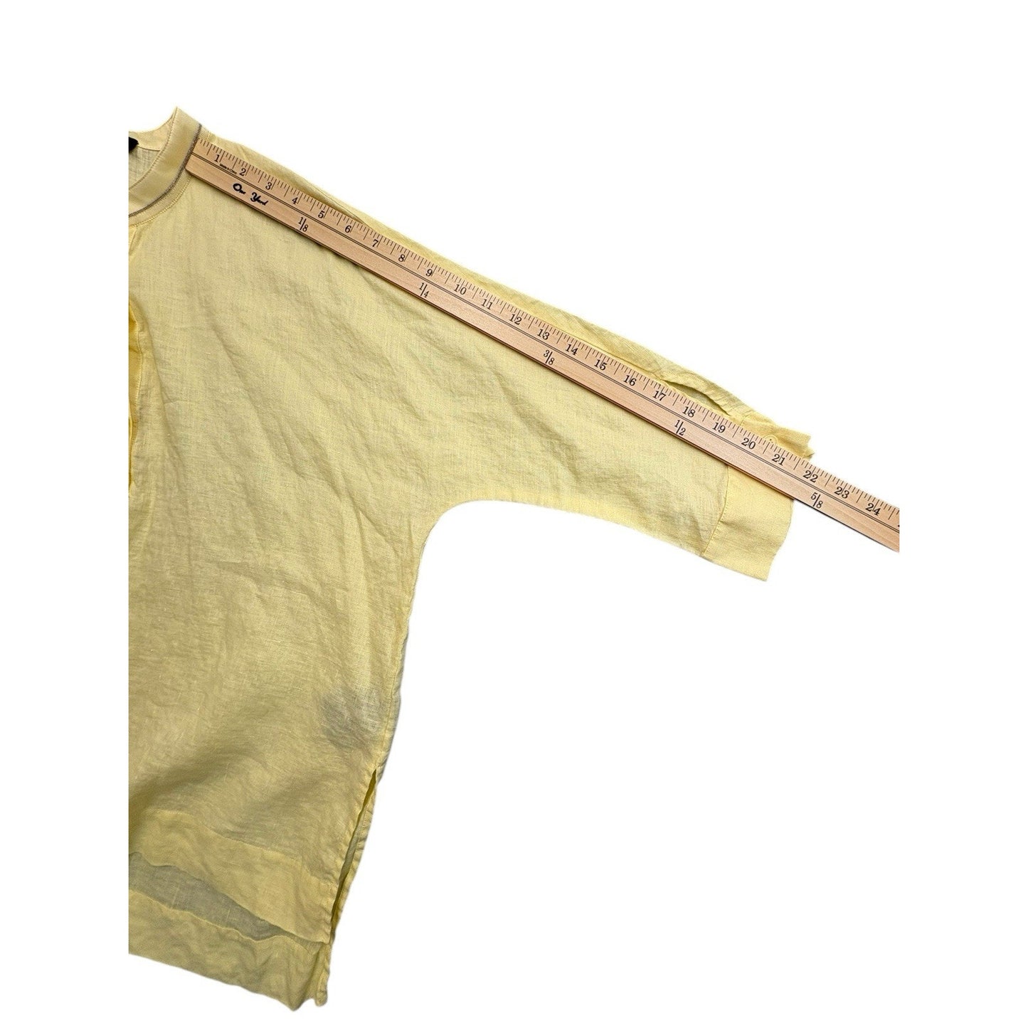 Lafayette 148 Women's Small Blouse Yellow New York Linen