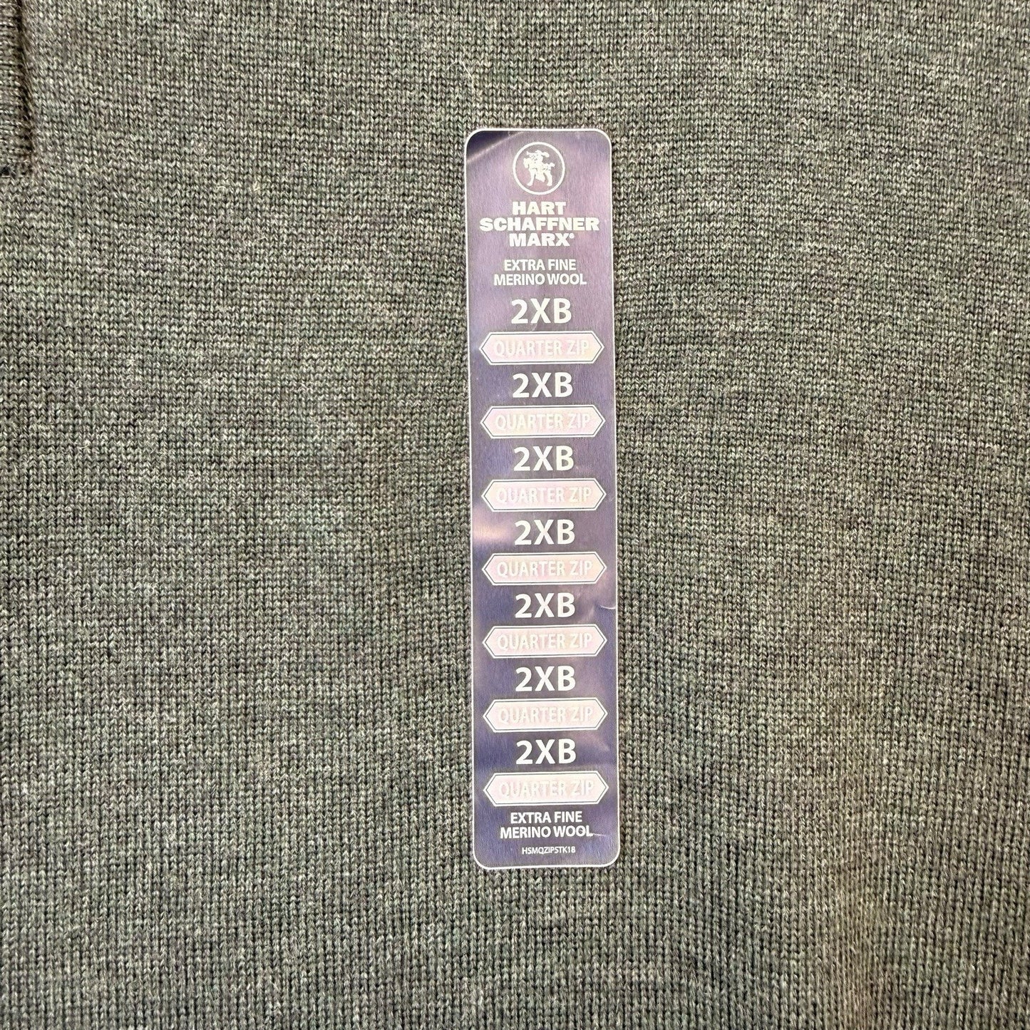 Hart Hart Schaffner Marx Big Man Merino Wool 1/4 Zip Sweater 2XB NWT $115 Green Men's