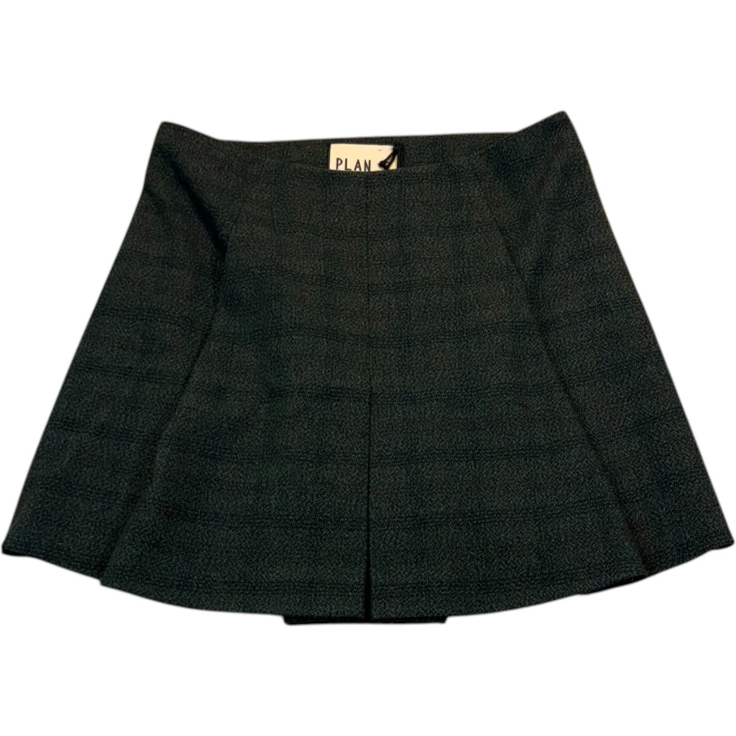 PLAN C Wool Blend Plaid Skirt Size 10 NWT Barneys New York Green Tweed 32” Waist Women's