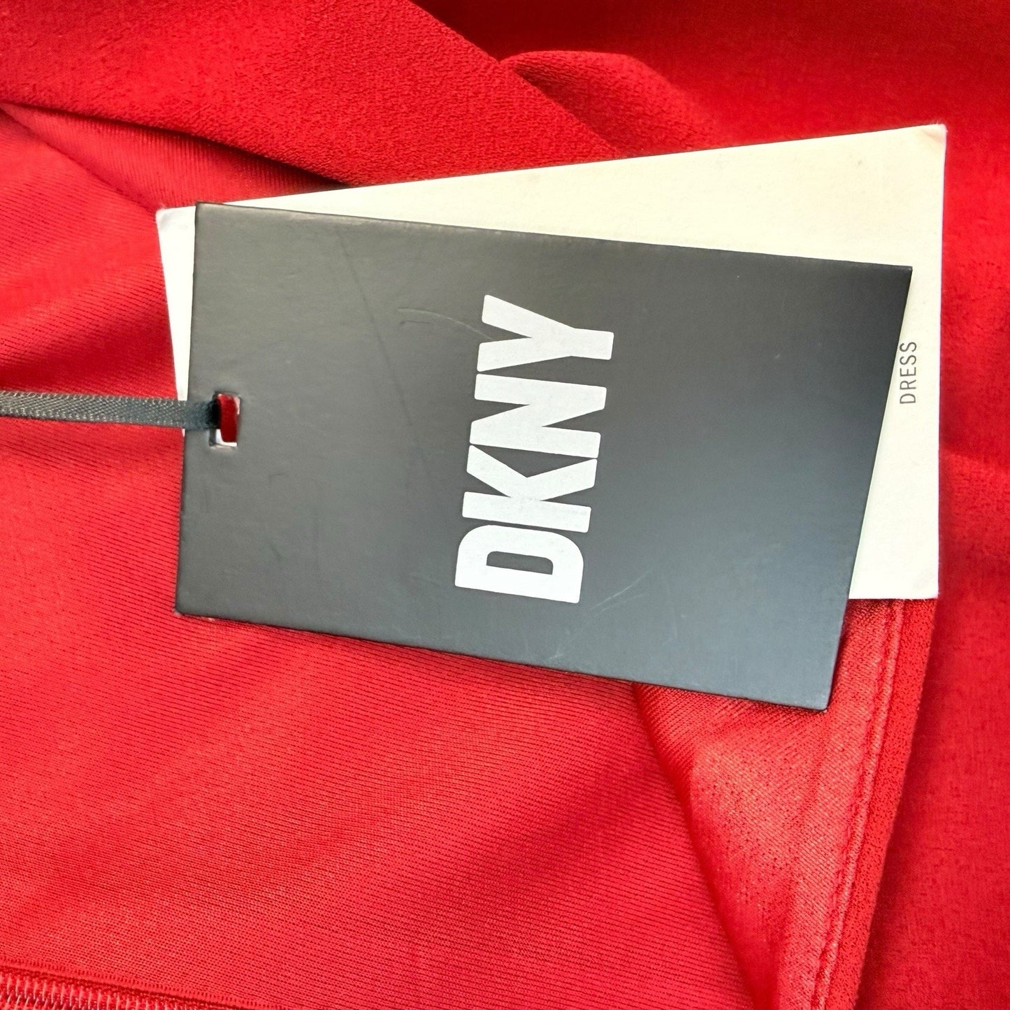 DKNY Red Wrap Dress Long Sleeve Twist Front NWT Size 12 Women's
