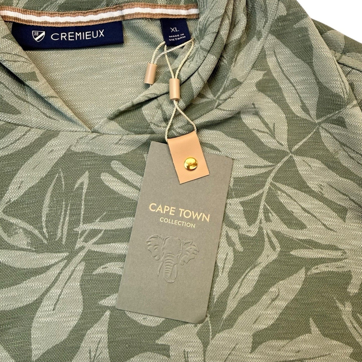 Daniel Cremieux Modal Pullover Hoodie Leaf Print NWT Men's XL 2XL MSRP 115