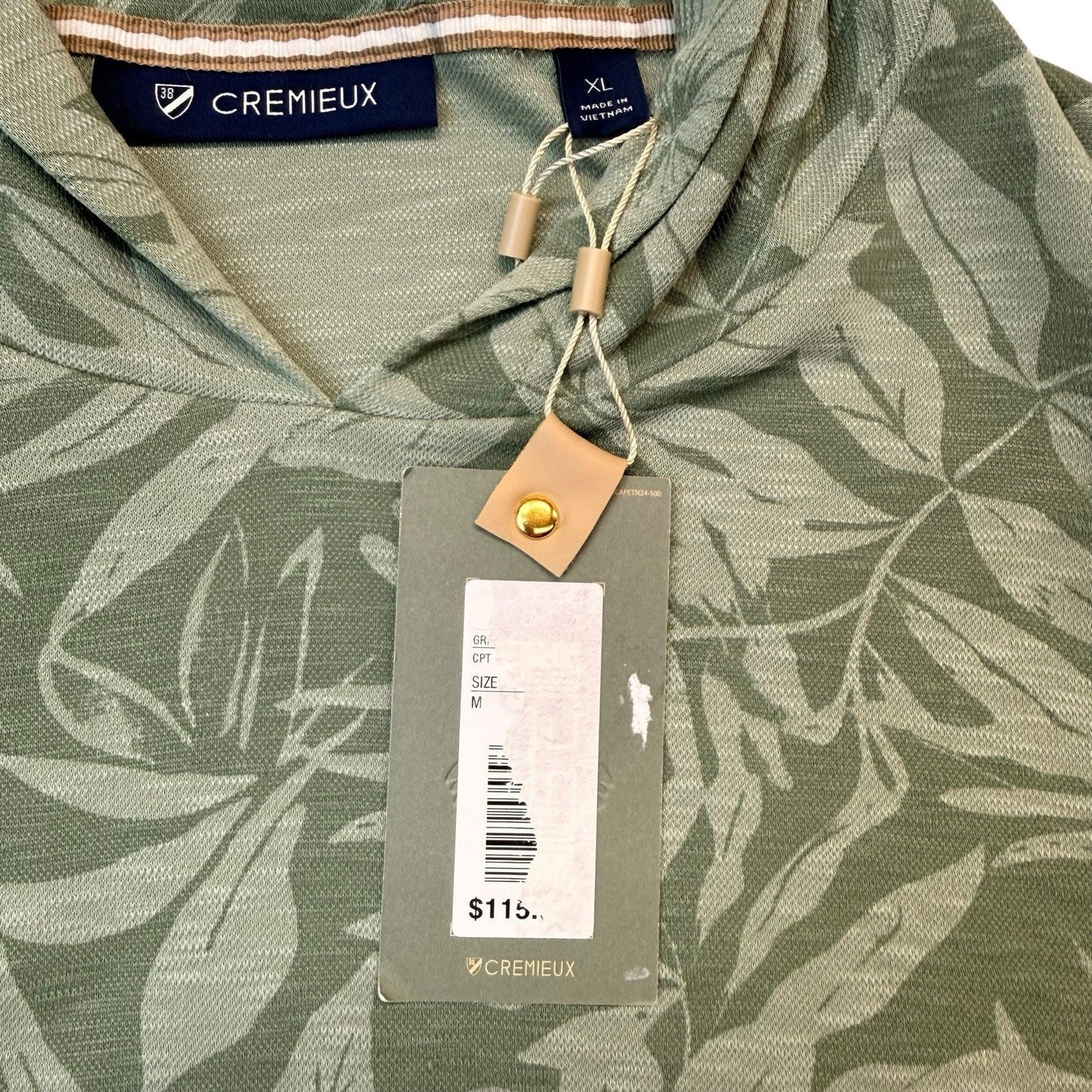 Daniel Cremieux Modal Pullover Hoodie Leaf Print NWT Men's XL 2XL MSRP 115