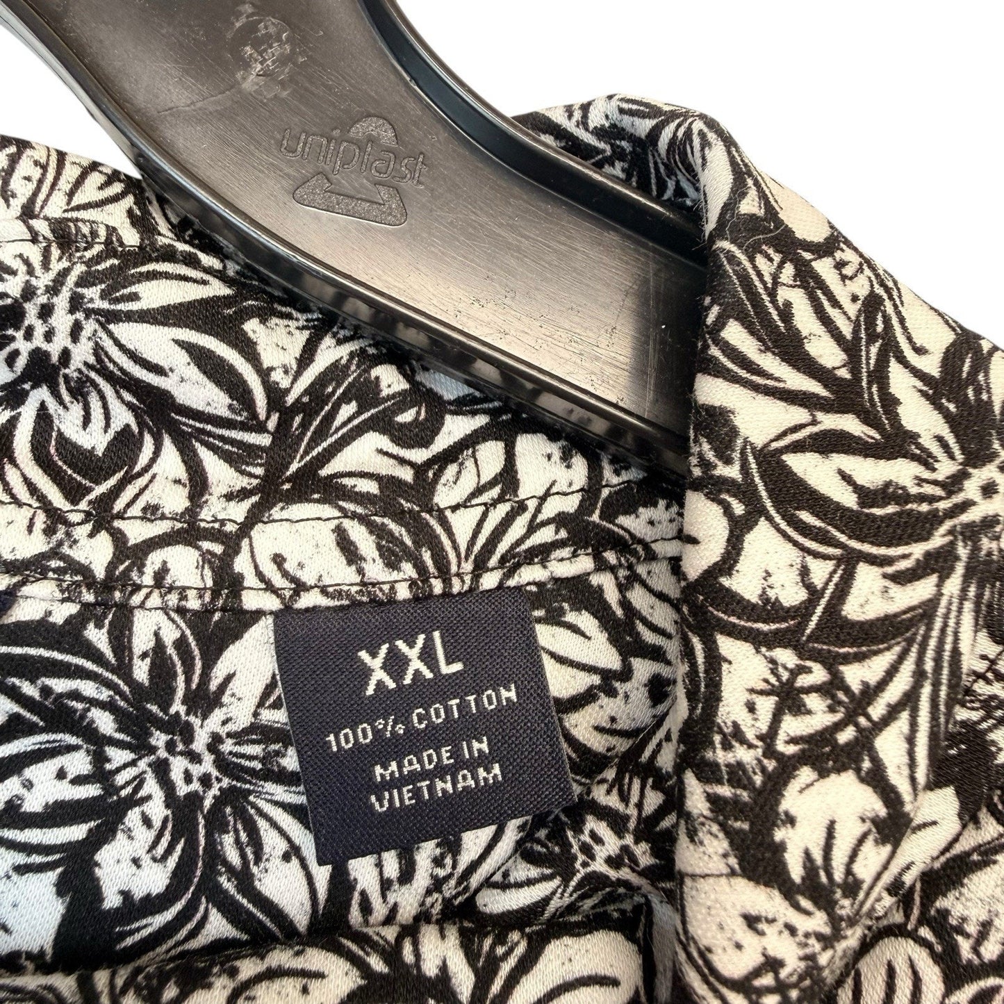 Hart Schaffner Marx Blueprint Shirt XXL NWT Floral Luxury Cotton $89 Black/White Women's Blouse