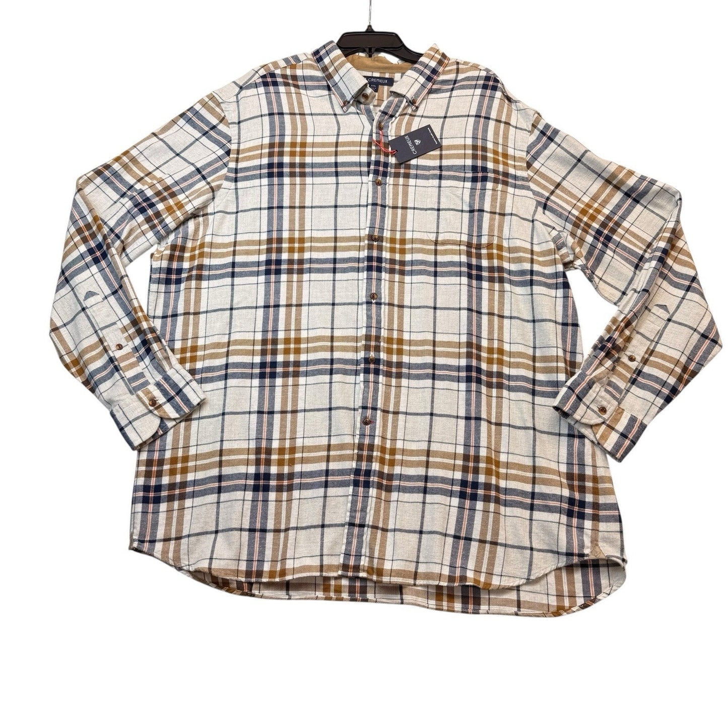 Cremieux Men’s Flannel Plaid Button-Down Shirt XXL NWT Long Sleeve