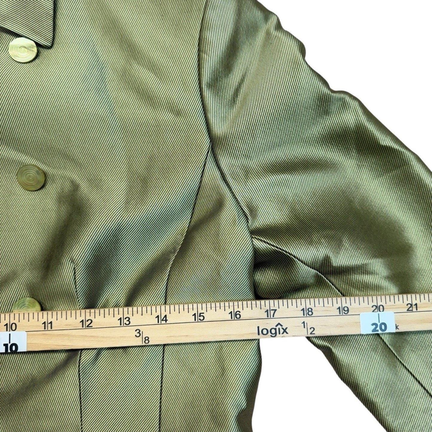 Worth Petite Green Silk Blend Jacket & Halter Top Set Women’s Size 10