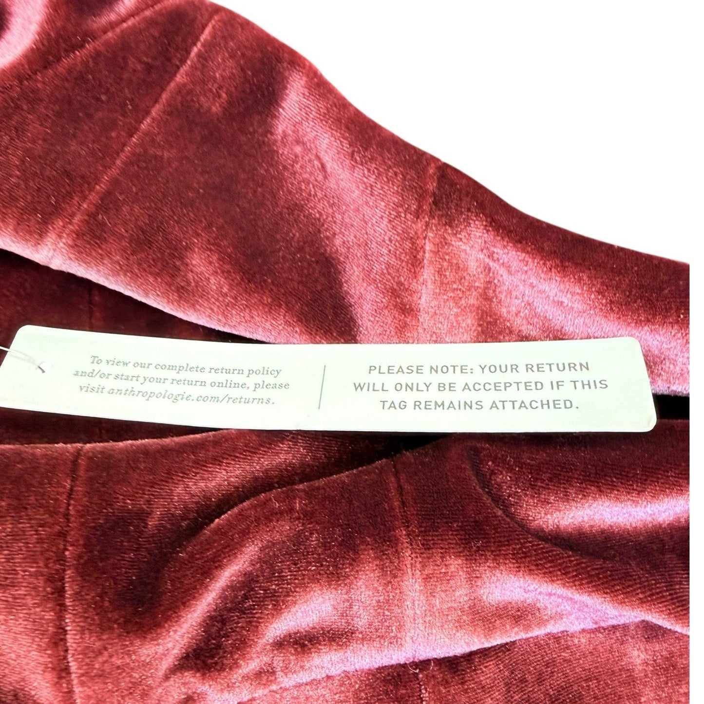 Anthropologie Hutch Velvet Dress Size 6 Red Square Neck NWT Women's