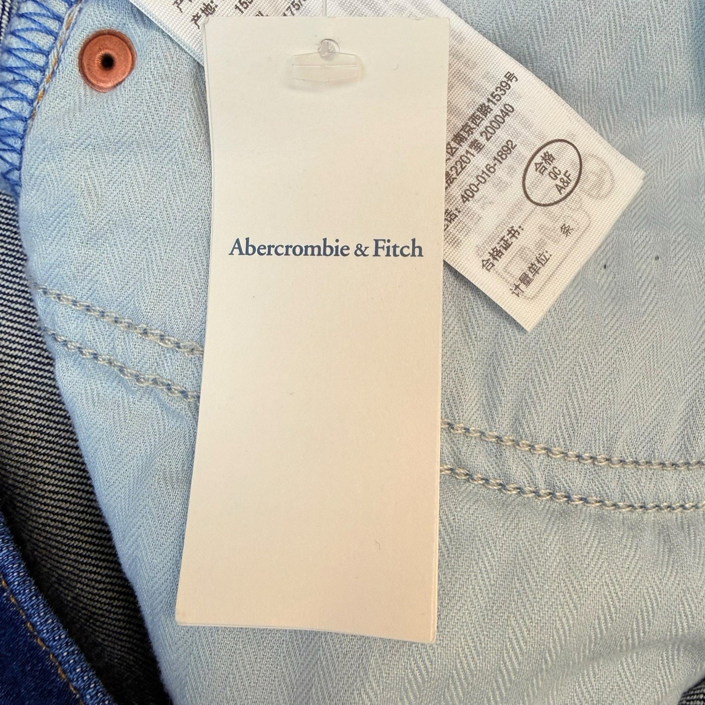 NWT Abercrombie & Fitch Curve Love 90s Straight Jeans Women's 32 Long Mid Rise Y2K