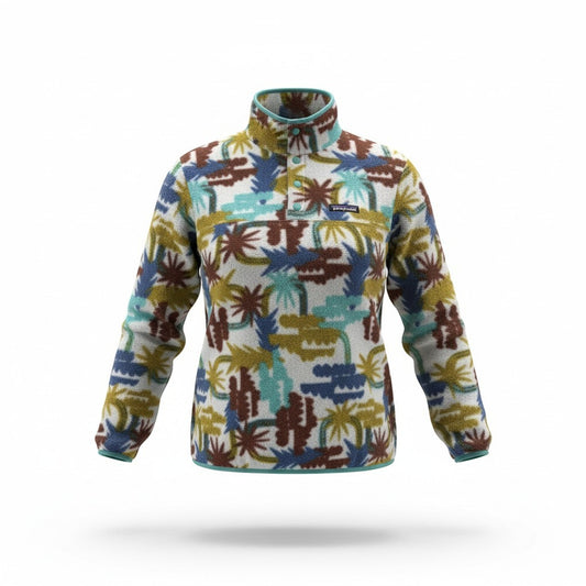 Patagonia Synchilla Fleece Pullover XS Multicolor Print 1/4 Zip Recycled Women's Coats