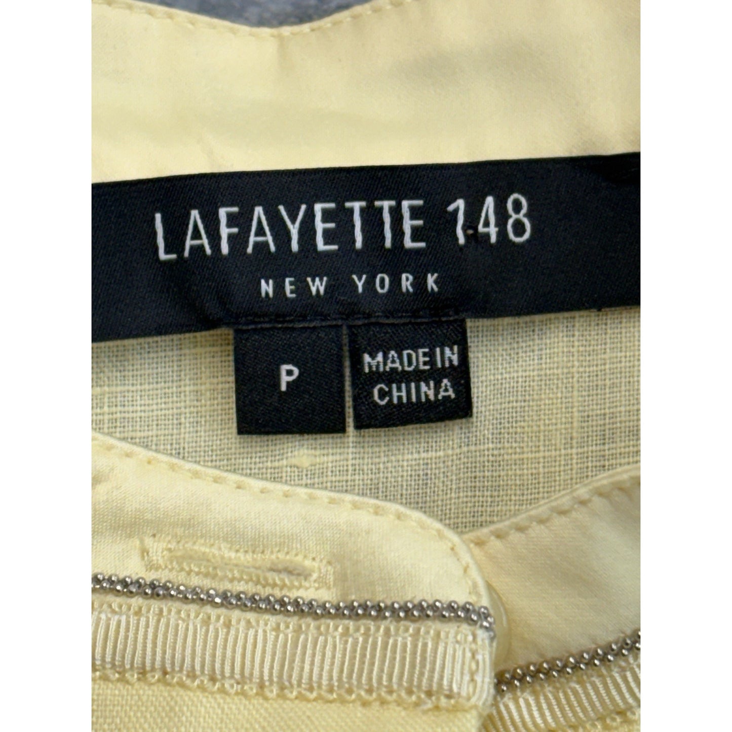 Lafayette 148 Women's Small Blouse Yellow New York Linen