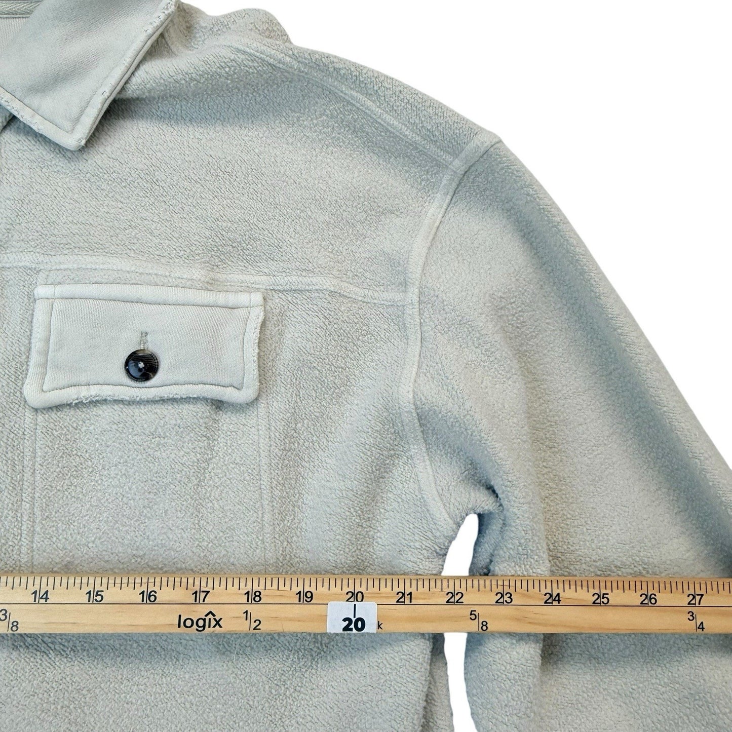 Free People Cream Knit Shacket Small Button Front Shirt Jacket Women's
