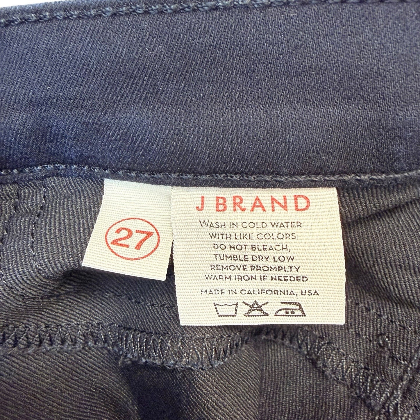 J Brand Pitch Jeans 27 Black Made in USA Straight Leg Women's
