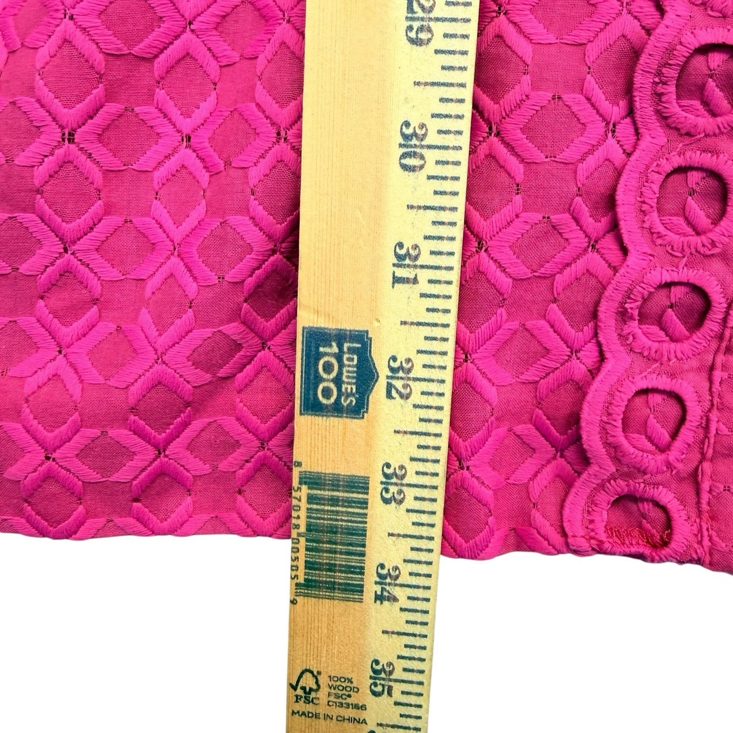 House of Holland Pink Textured Shirt Dress Button Front Size 6 Women's