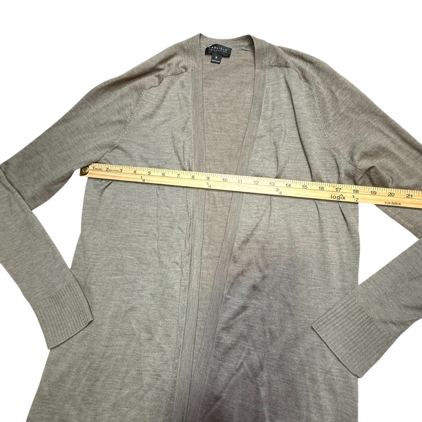 Y2K Carlisle Collection 100% Cashmere Twin Set Cardigan Sleeveless Shell Gray S Women's