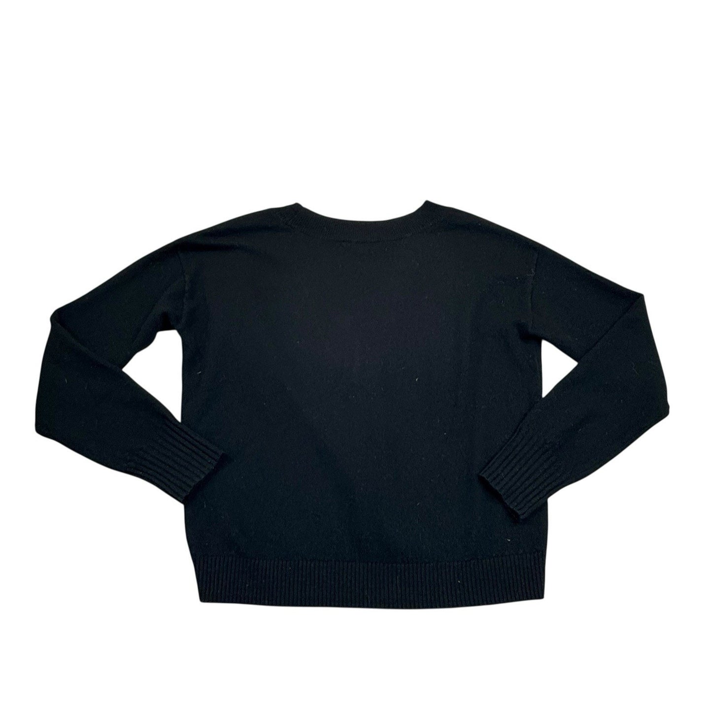 INTERMIX 100% Cashmere V Neck Sweater Black Size S Women's