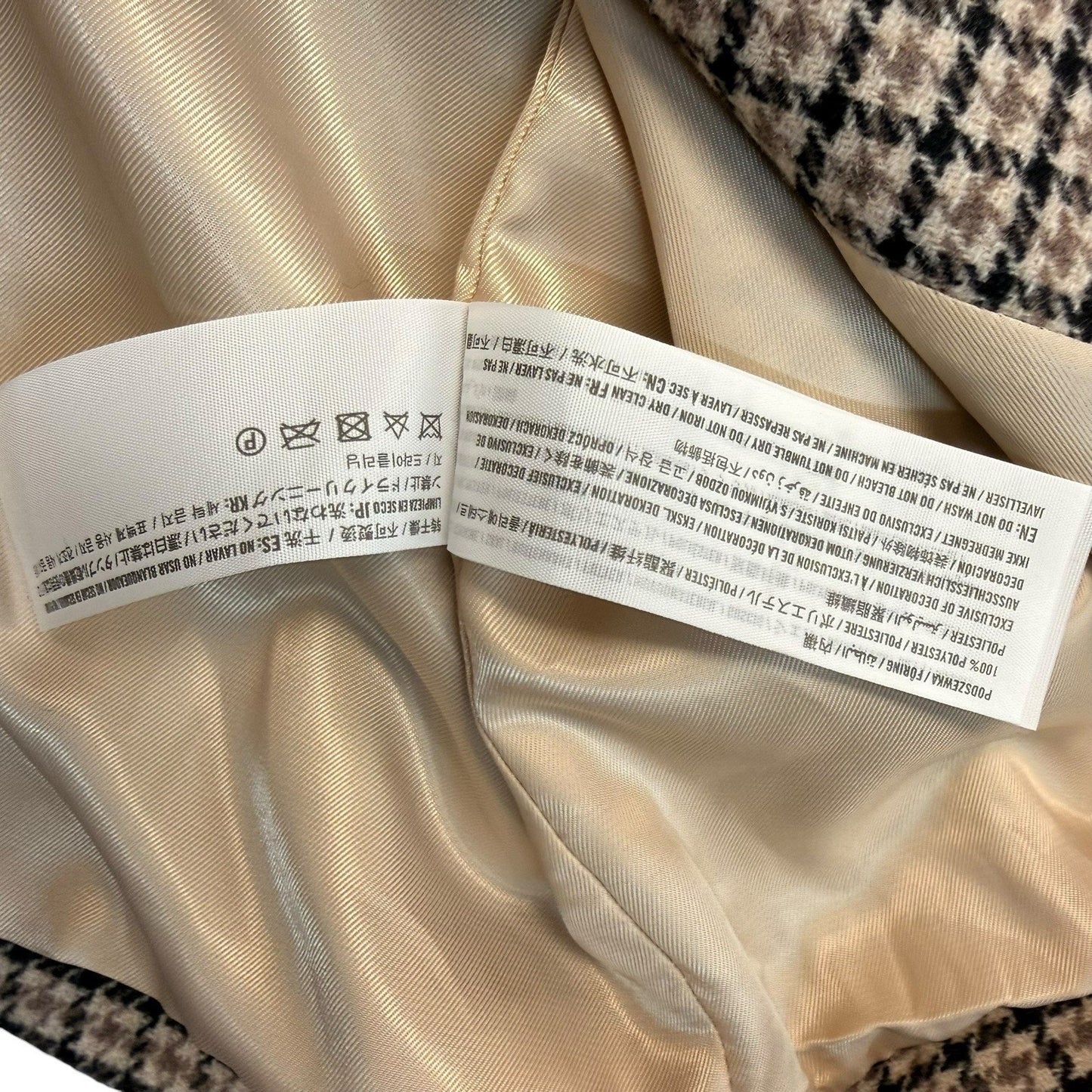 Abercrombie & Fitch Houndstooth Long Coat XST Dad Coat Women's