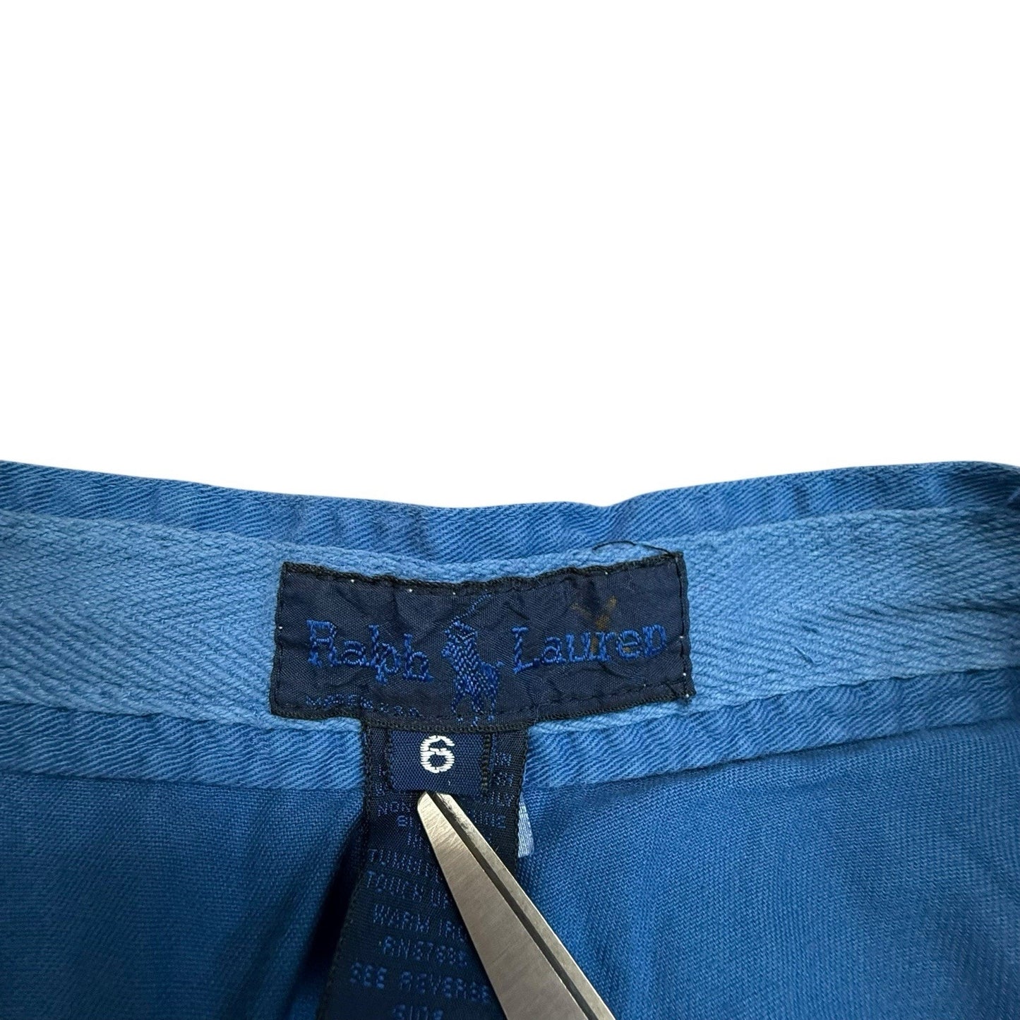 Vintage Y2K Ralph Lauren USA Shorts Women’s 6 Blue High Rise Cotton