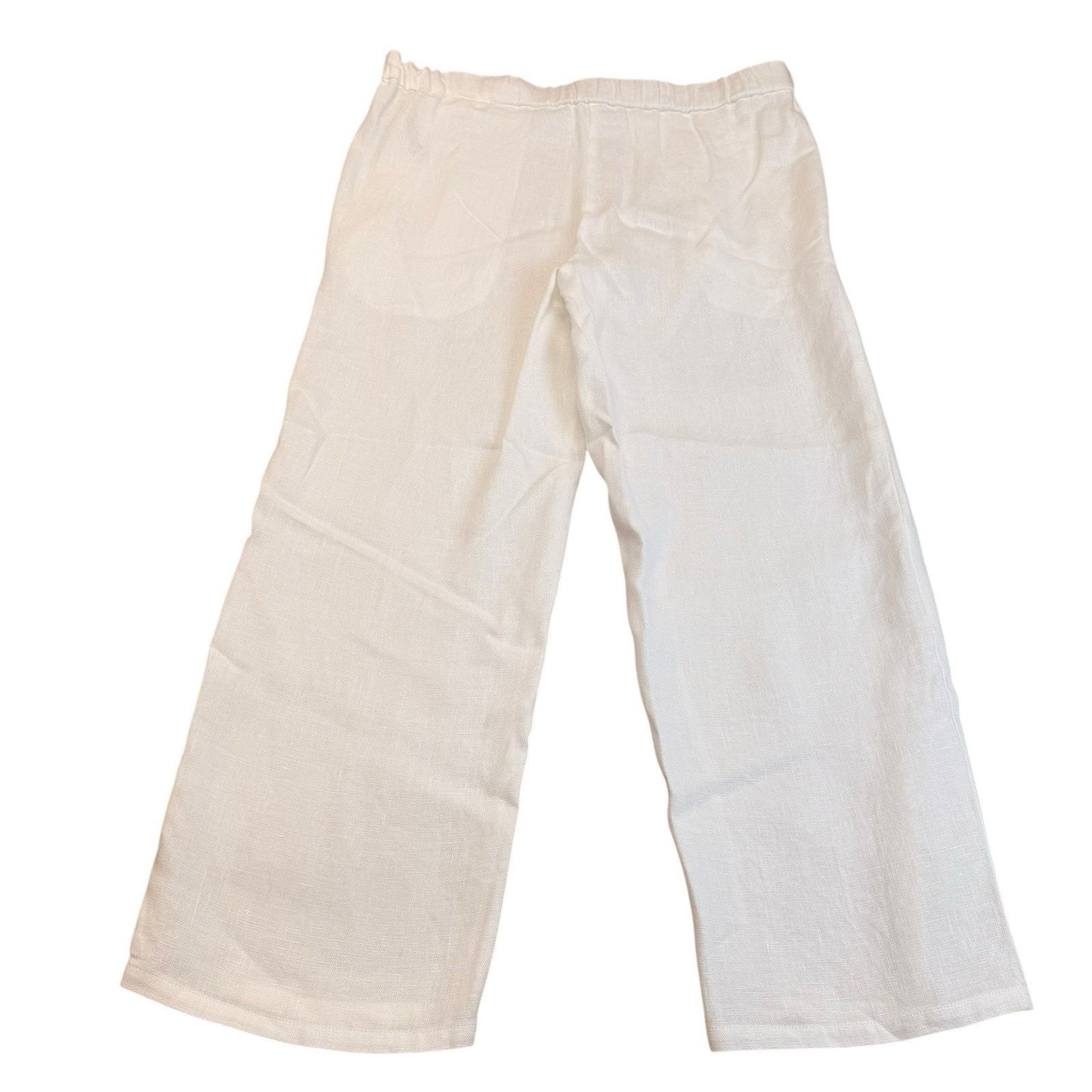 Vintage Eileen Fisher Linen Pants Women’s XXS TP White Elastic Waist 90s