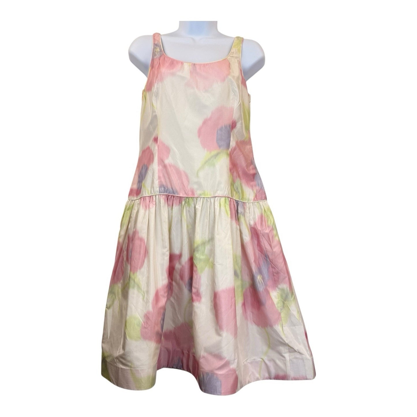 Bill Blass Neiman Marcus Vintage Floral Dress Womens Made USA 1980's