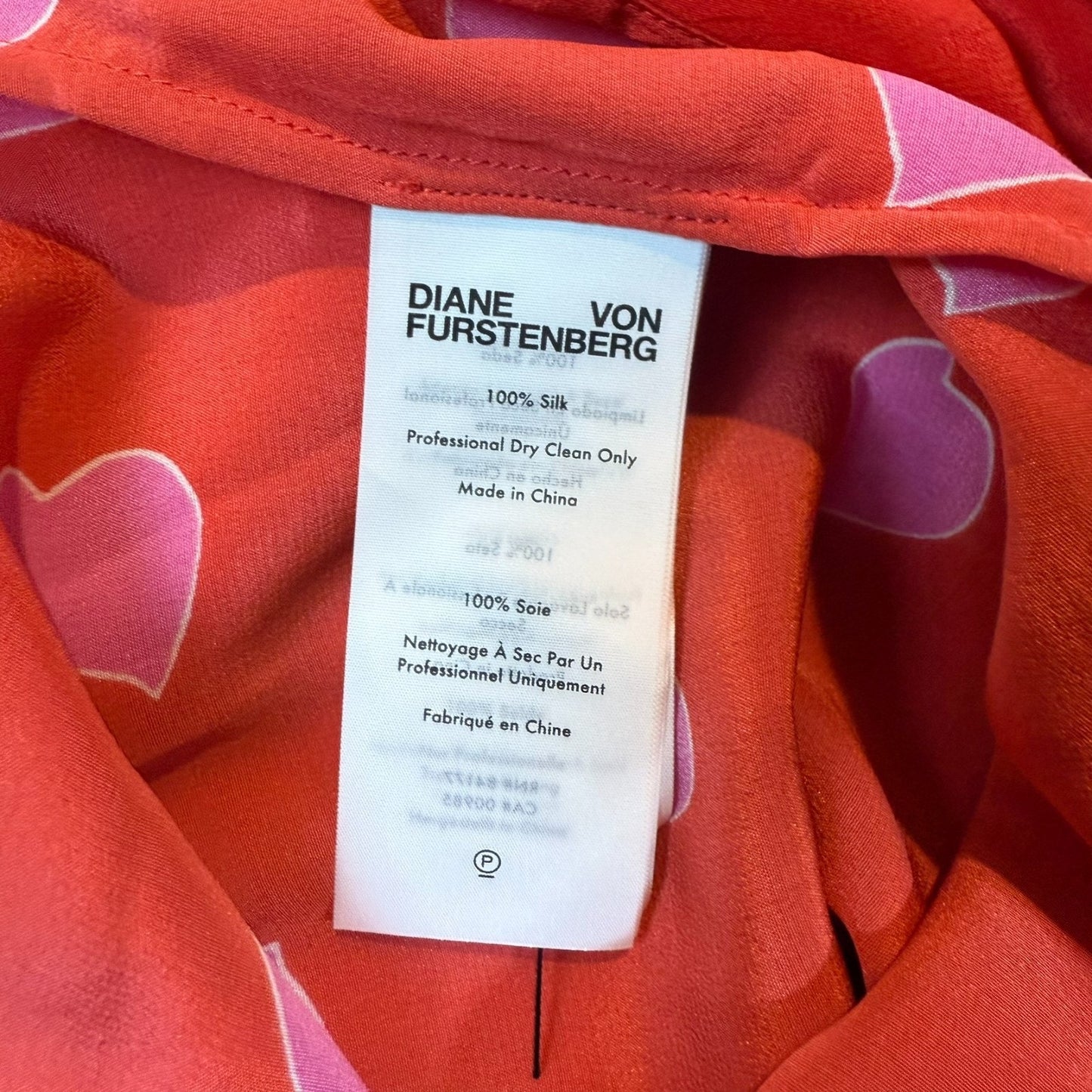 NEW Diane Von Furstenberg Women's Size 14 Spaghetti Strap V-Neck Blouse 100% Silk