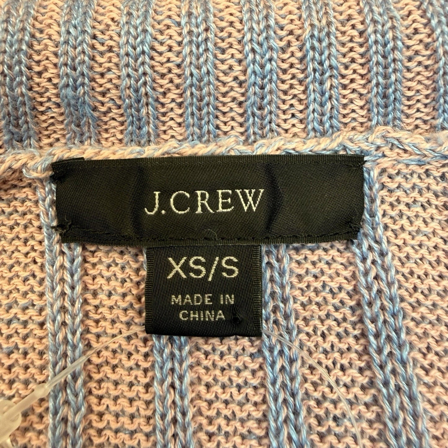 J.Crew Re-Imagined Ribbed Hoodie Sweater XS/S Blue Pink NWT Women's