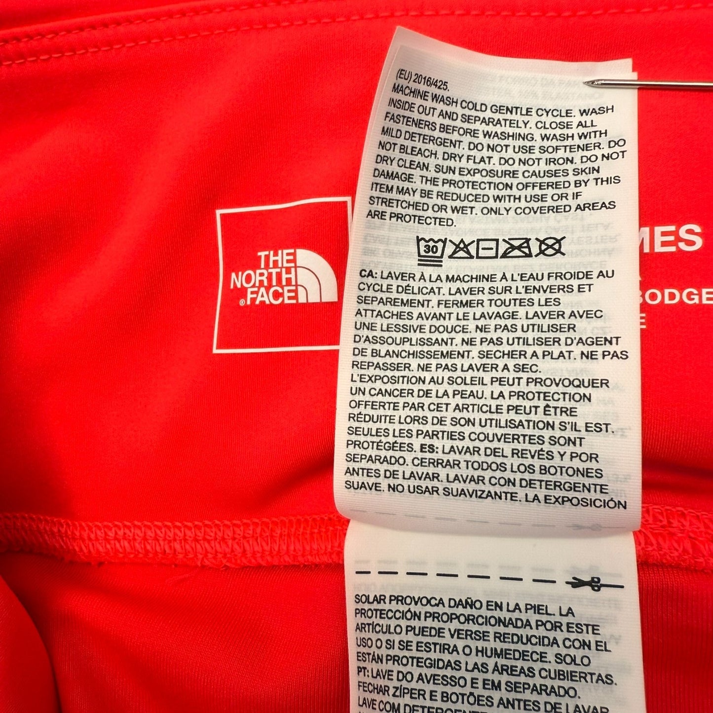 NEW The North Face Women's Size Large Red Fitted Athletic Trail Pants UPF 40+