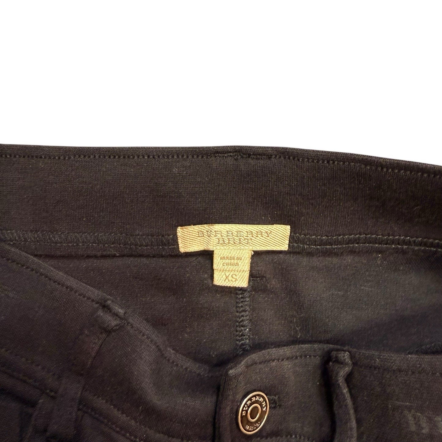 Burberry Brit Bayswater Ankle Zip Skinny Knit Pants Black Women’s Size XS