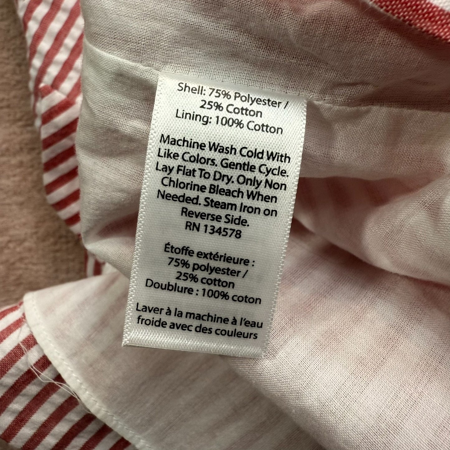 Vineyard Vines Red White Dress Size 00 Fit Flare Pocketed Lined Cotton Pockets Women's