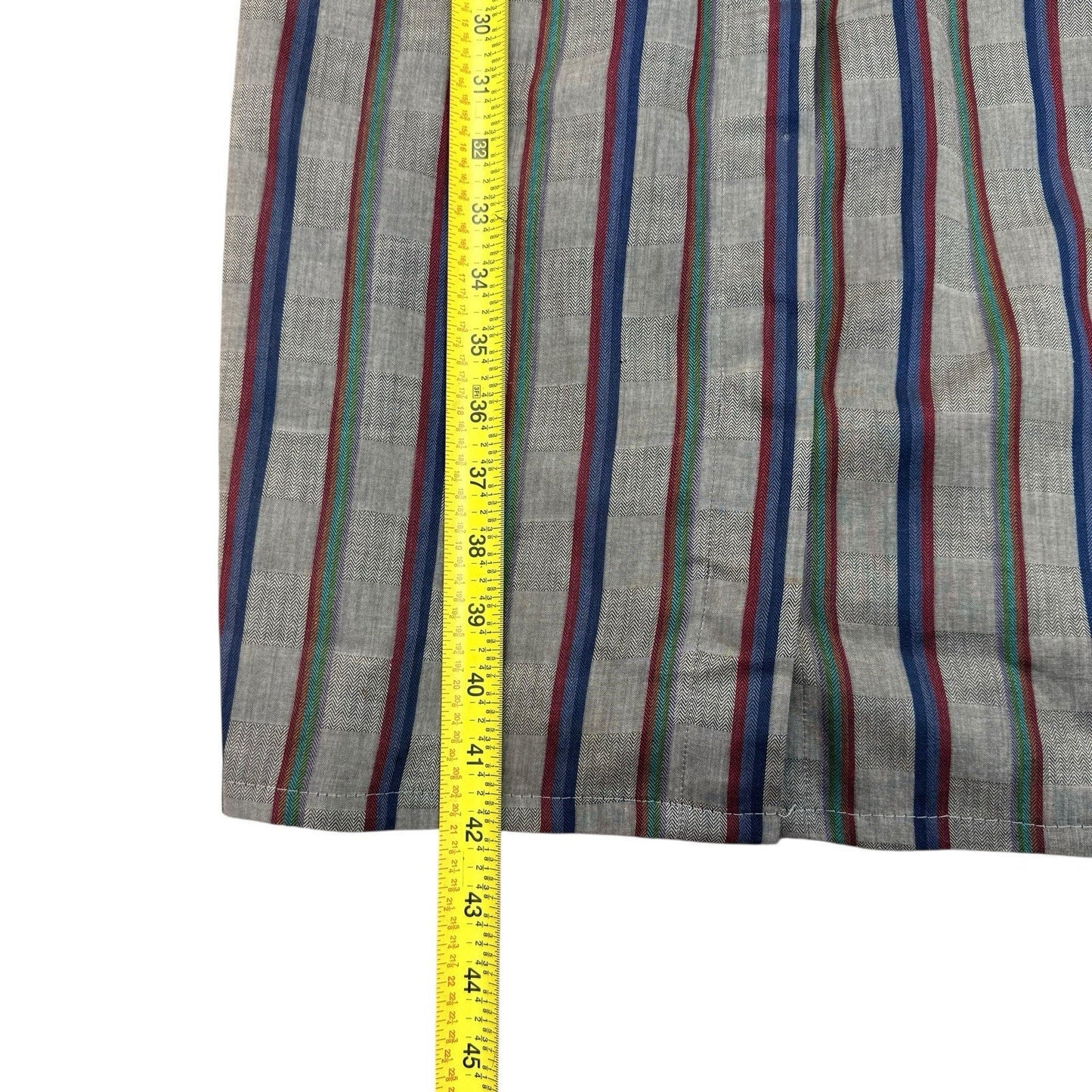 Vintage Alexander Julian Striped Cotton Midi Dress USA Size 6 Women's