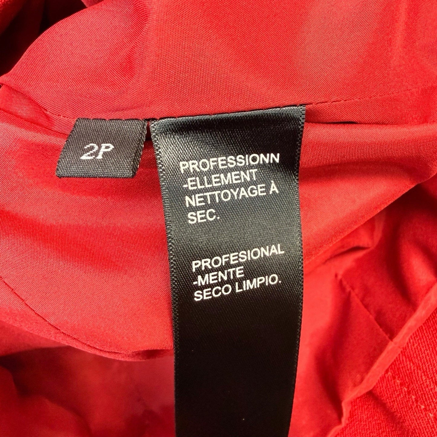 Doncaster Women’s 2P Petite Red Cotton Spandex Jacket & Pants Suit Set