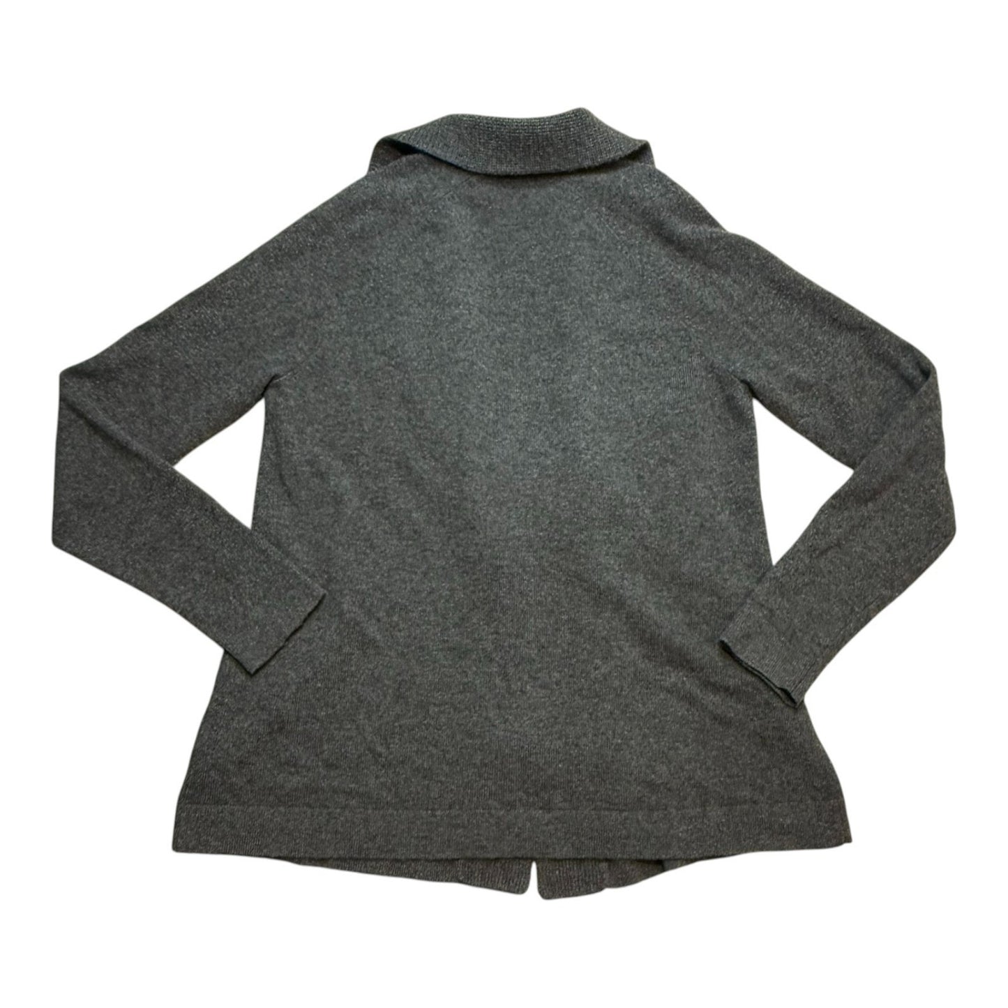 Y2K Carlisle New York 100% Cashmere Gray Open Front Cardigan Size S Women's