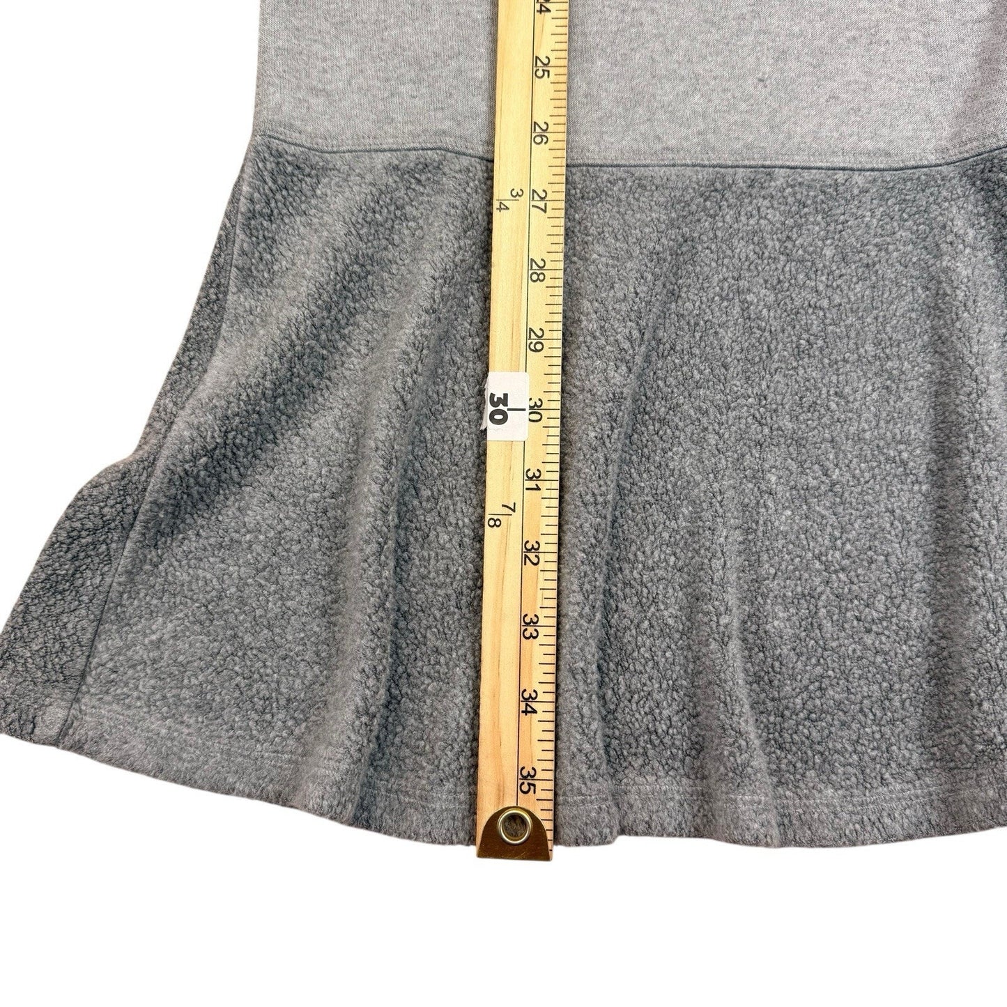 Cabi Gray Knit Ruffle Hem Tunic Dress Size M Women's