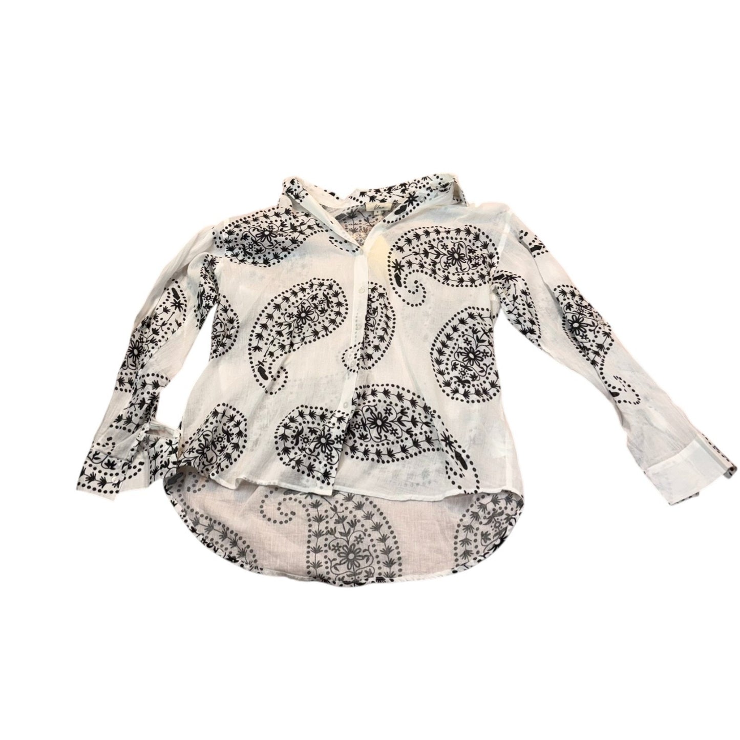 NEW Elan Women's Size Small Collared Button-Up Front Long Sleeves 100% Cotton