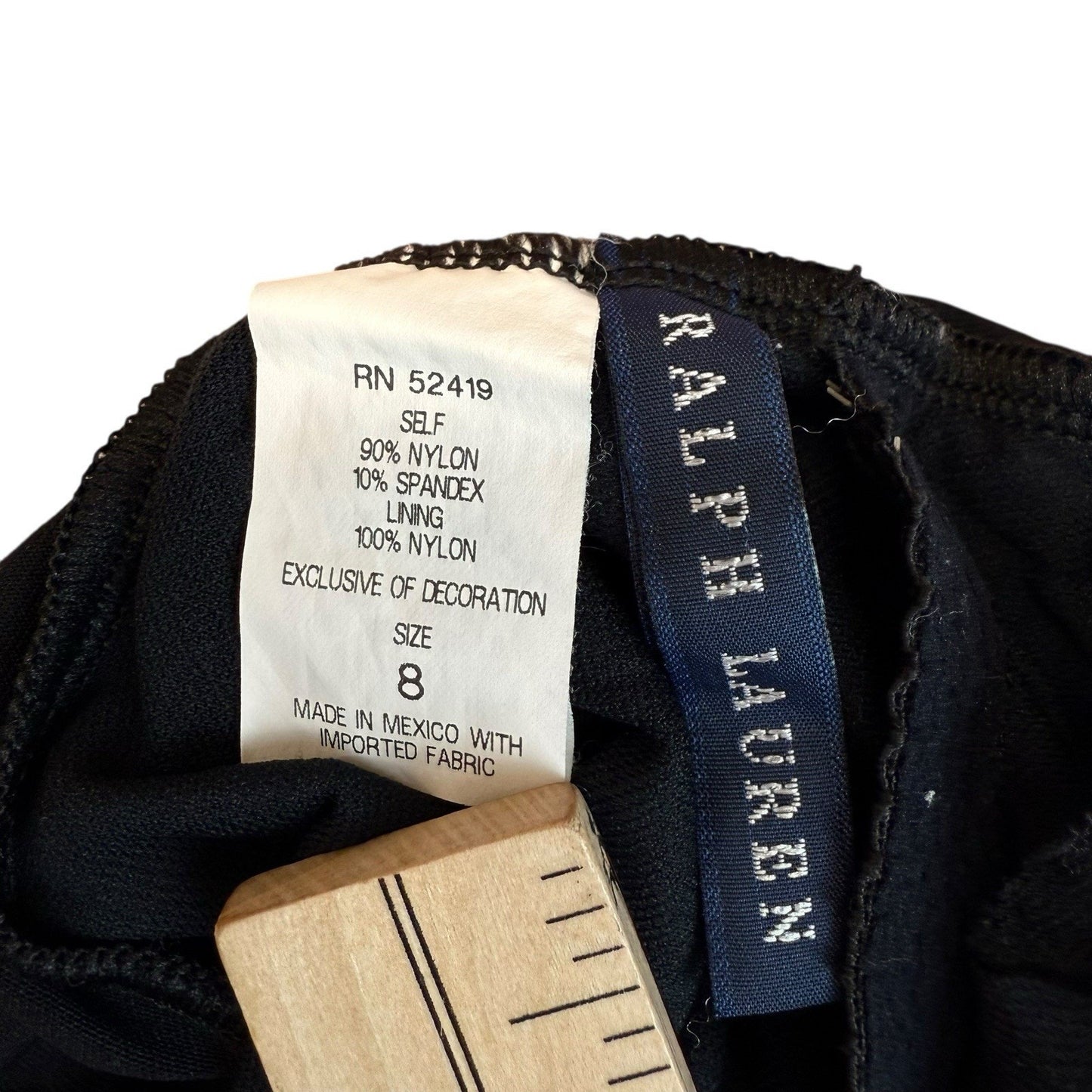 Ralph Lauren Black One Piece Swimsuit Logo Spaghetti Strap Women's 8 Y2K
