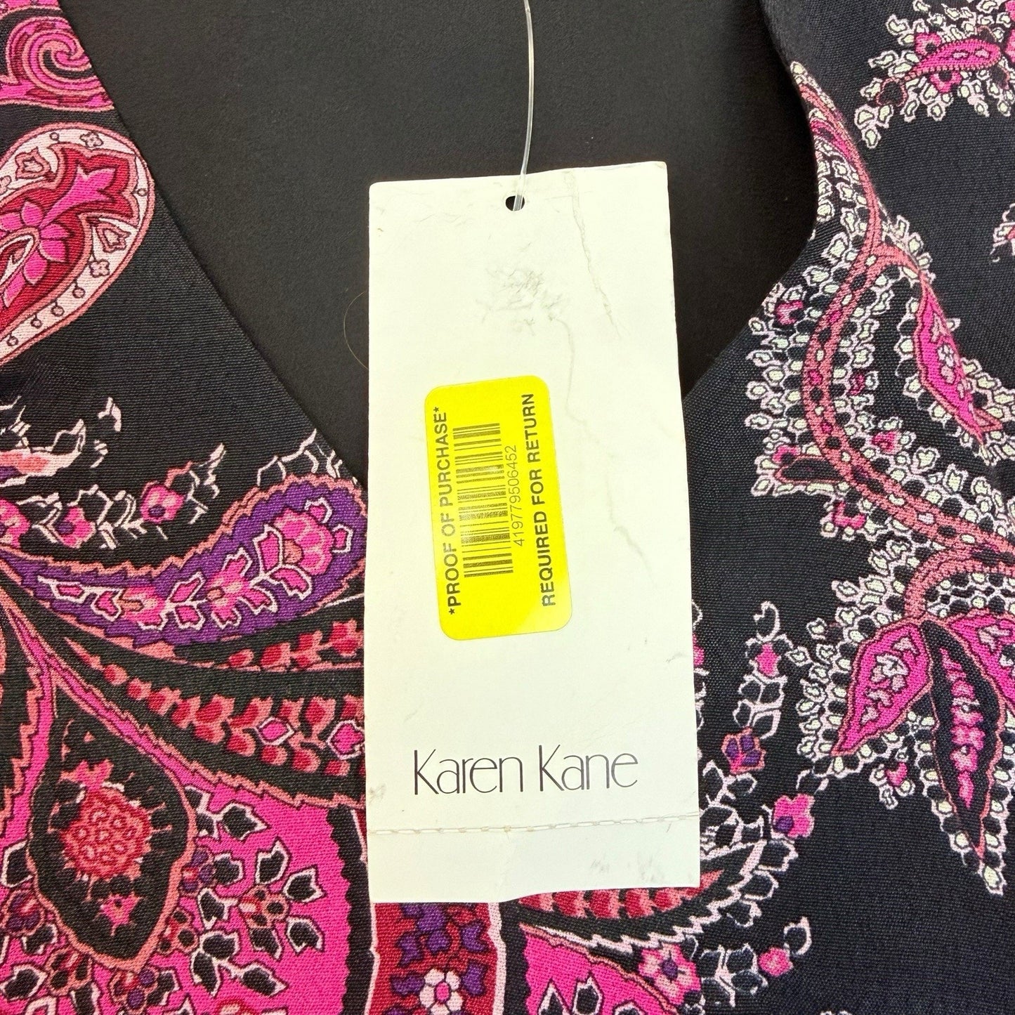 Karen Kane Paisley Cropped Jacket Top L NWT $148 Pink Blue Women's