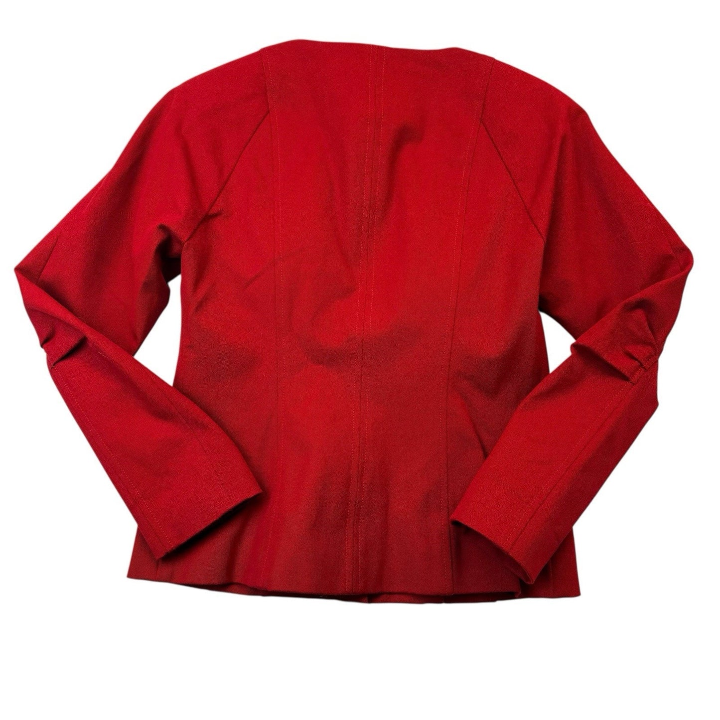 Doncaster Women’s 2P Petite Red Cotton Spandex Jacket & Pants Suit Set