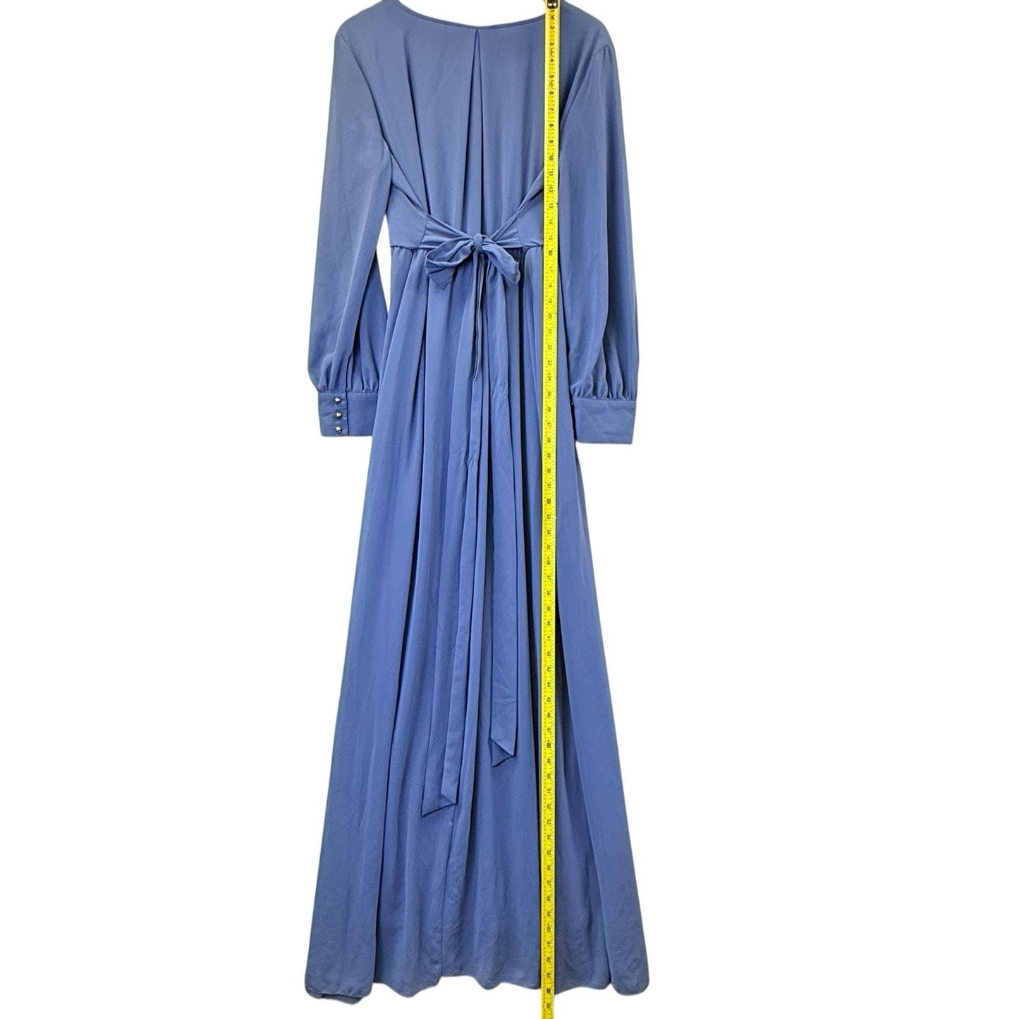 Baltic Born Blue Maxi Dress XXL Long Sleeve Wrap Style Women's