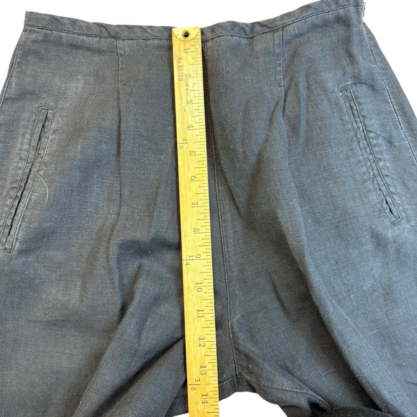 Vintage British Khaki Navy Straight Leg Pants Women’s Classic Cotton 90s Size 6