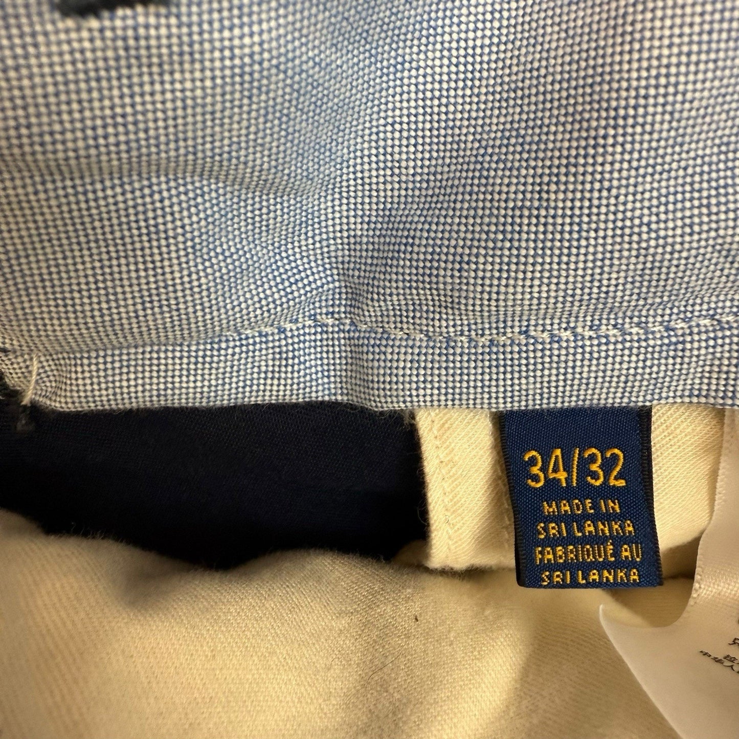 Polo Ralph Lauren Men's Pants 34x32 Blue Bedford Straight Fit Chino Dress New