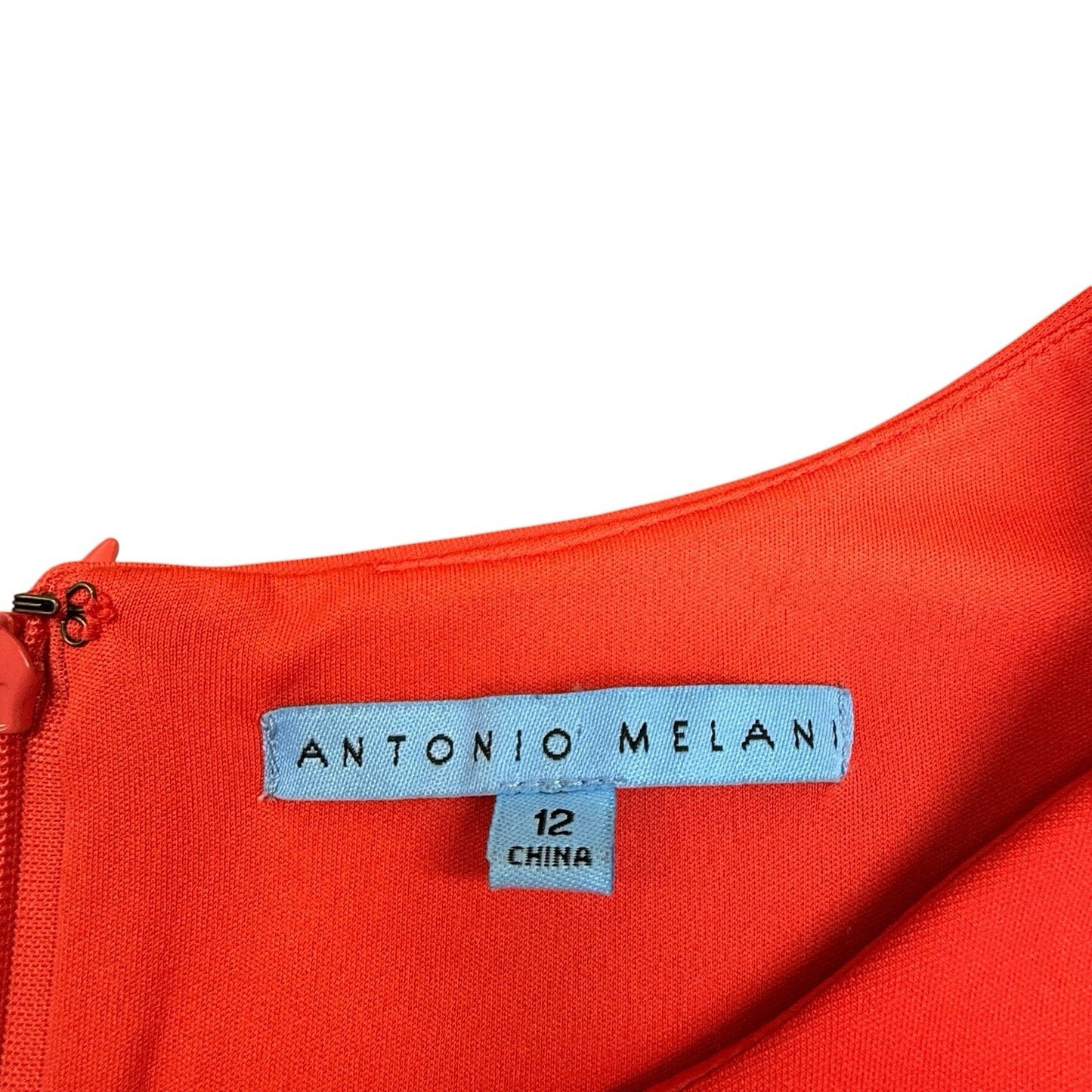 Antonio Melani Coral Eyelet Sheath Dress 3/4 Sleeve Size 12 Women's