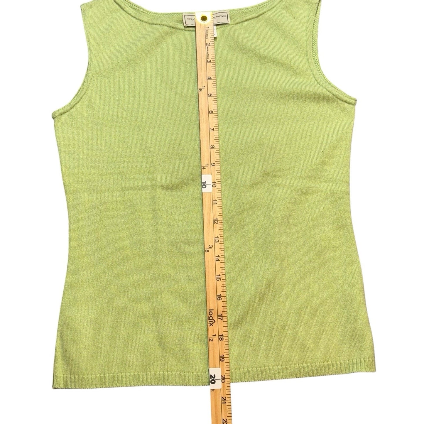 French Rags Women’s Cardigan & Tank Set Size M Green Knit Lightweight Cashmere