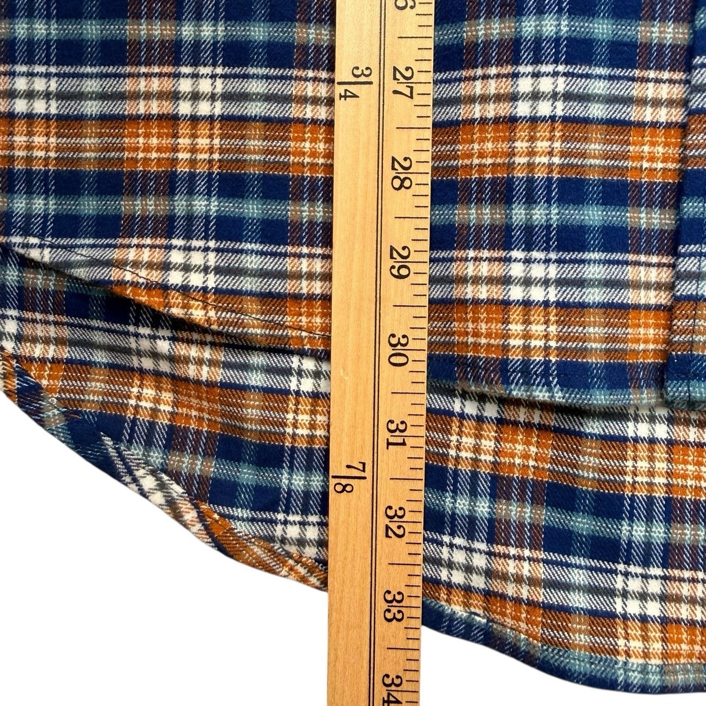 Drake Waterfowl Men’s Flannel Shirt NWT Plaid Blue Orange Medium Large Button Down