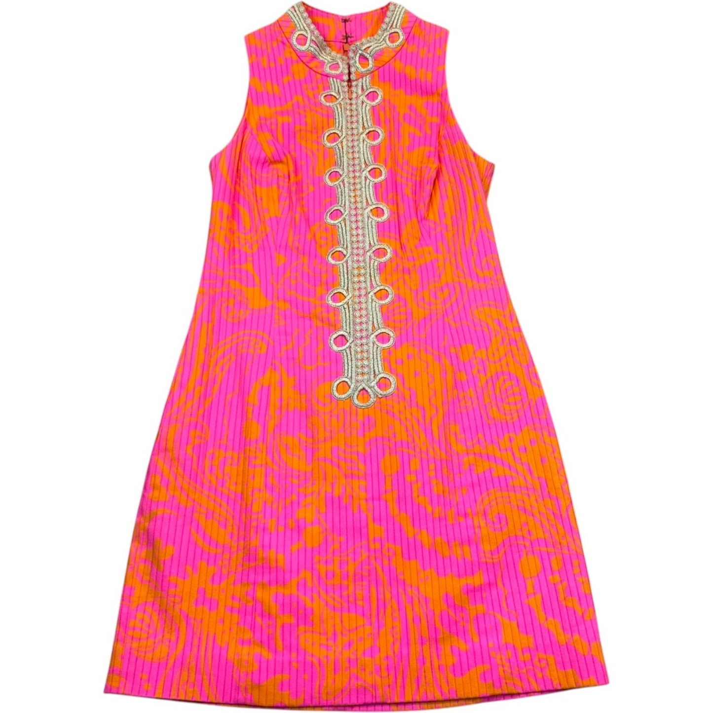 Lilly Pulitzer Women's Size 2 Sleeveless Embellished Sheath Dress 100% Cotton